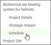 Project Center Quick Launch