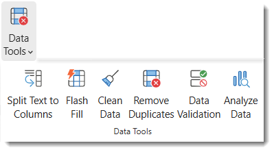 Data Validation button on the Excel ribbon.