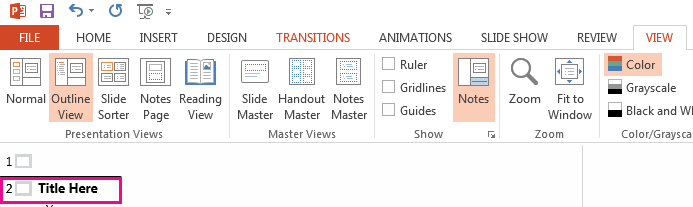Slide 2 has a title.