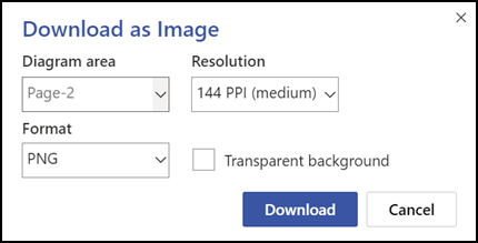 The Download As Image options.
