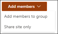 Add members button showing a drop-down list.