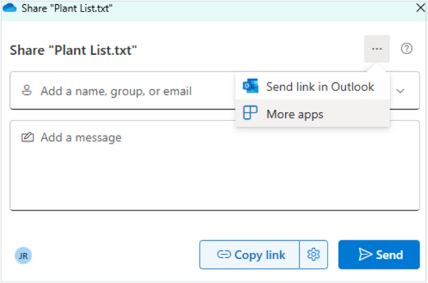 Screenshot of Sharing Files With an App