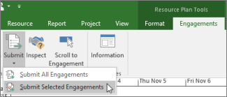 Submit Selected Engagements