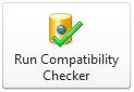 Run Compatibility Checker button in the Backstage view of Access