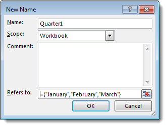 The New Name dialog box
