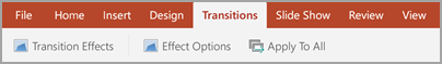 Transitions tab