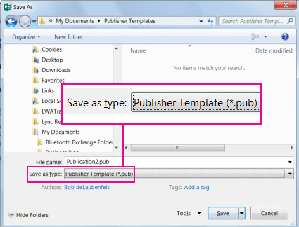 Save your publication as a template for reuse.
