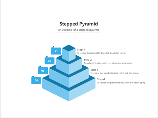 Thumbnail image for Visio sample file about Stepped Pyramid Diagram.