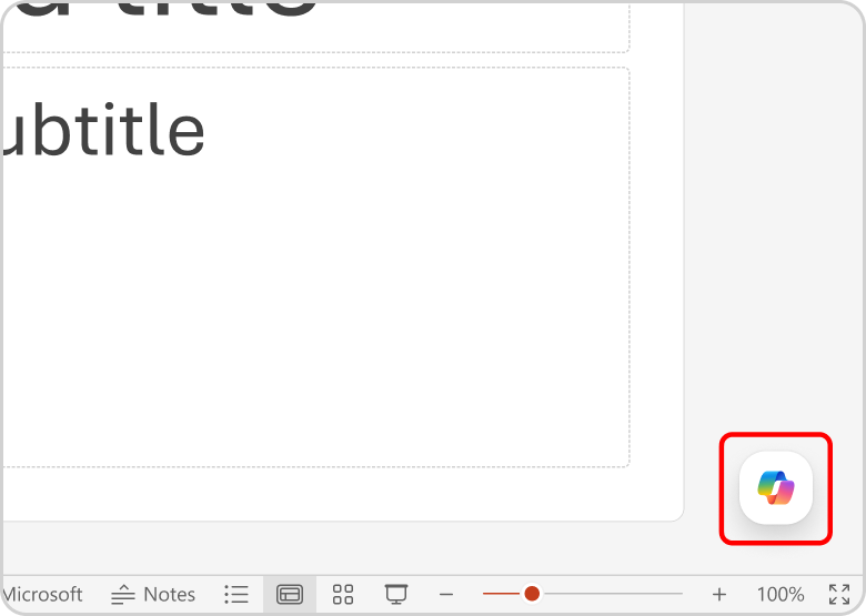 Copilot menu highlighted in red