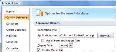 Adding a custom icon to an application