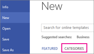 Open Categories in Visio