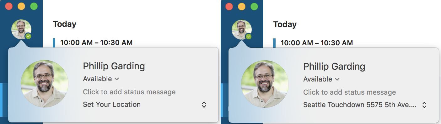 Set a location for E-911 calls