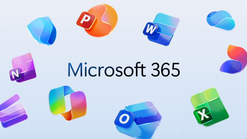 Collage of Microsoft 365 apps