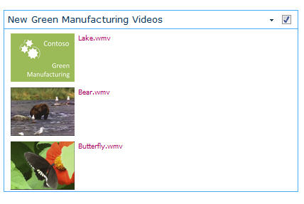 Example of a Content Query Web Part