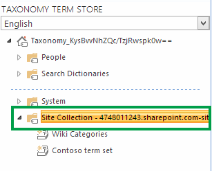 The group that contains all term sets within the site collection