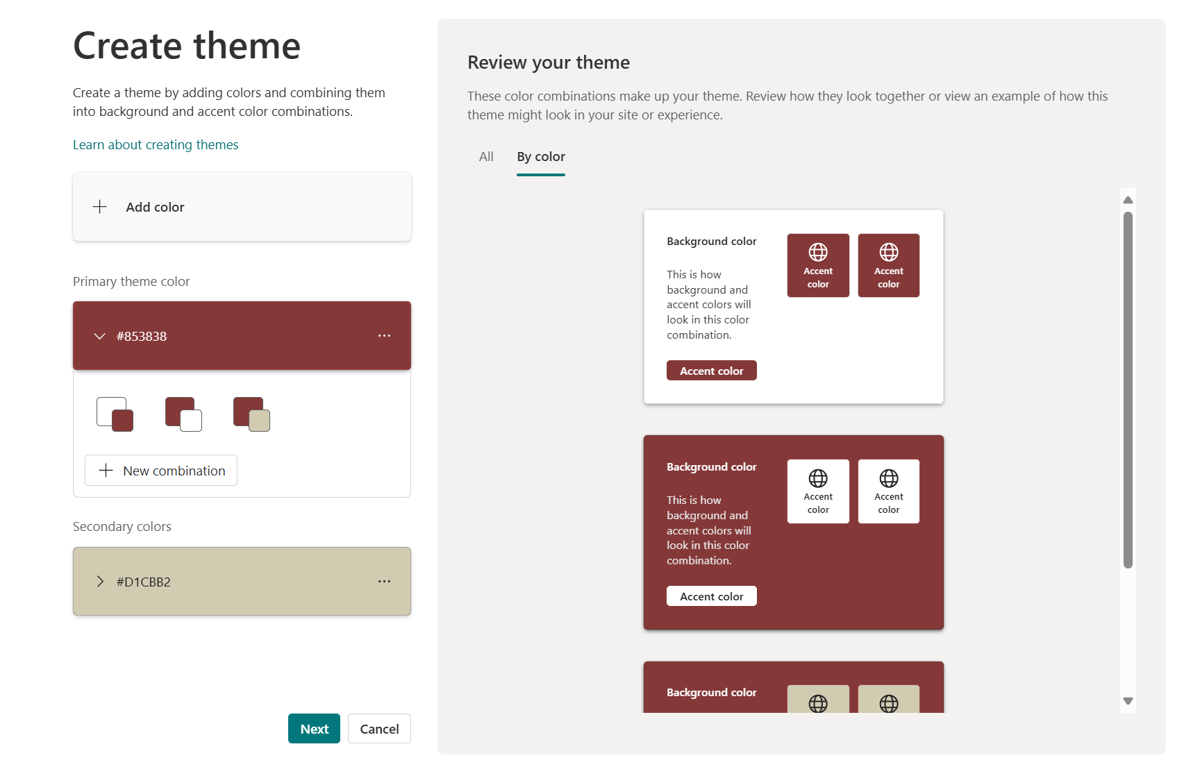 Create site theme in site branding