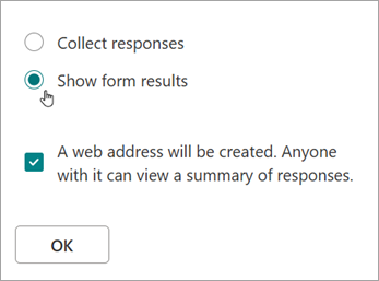 Select Show form results