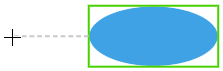 Drag outward toward the shape you want to connect to.