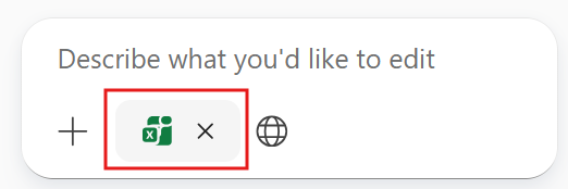 Toggle for switching between edit mode and chat mode