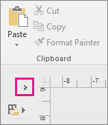 Click the Expand arrow to expand the Shapes window